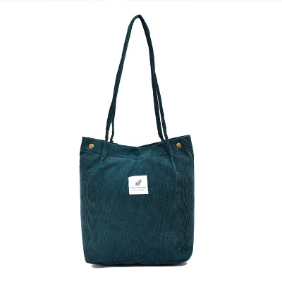 Factory direct supply shoulder bag women's shopping bag fashion canvas women's bag canvas bag large capacity corduroy shoulder bag - Image 9