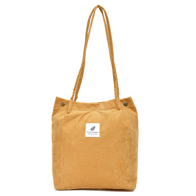 Factory direct supply shoulder bag women's shopping bag fashion canvas women's bag canvas bag large capacity corduroy shoulder bag - Image 18
