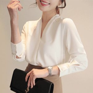 4-color 2025 Autumn New Long-sleeved Shirt, Loose Fit, Professional, Elegant, Goddess Style, Base Chiffon Blouse 938