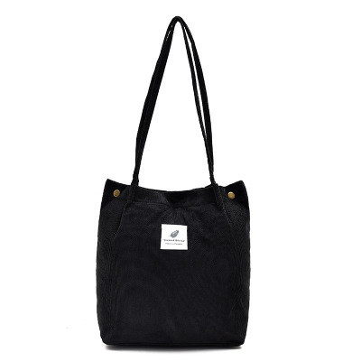 Factory direct supply shoulder bag women's shopping bag fashion canvas women's bag canvas bag large capacity corduroy shoulder bag - Image 5