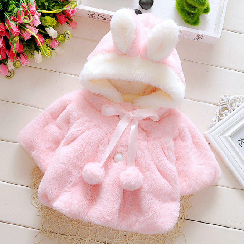 Winter children's dress cape cape girl baby cape coat girl princess two-color faux fur shawl - Image 4