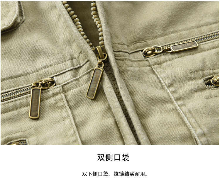Photography vest outdoor leisure middle-aged and elderly reporters vest fishing multi-pocket cotton canvas plus size loose vest - Image 13