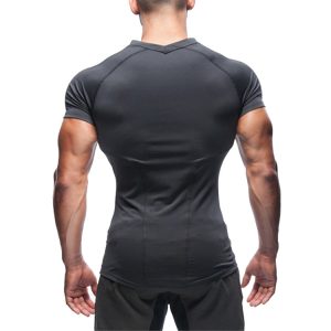 Men's Short-Sleeved V-Neck Compression Shirt