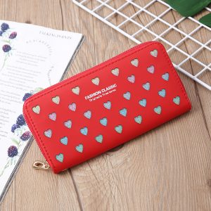 New Korean style long multi-card slot large capacity women's wallet card holder hollow mobile phone bag clutch bag