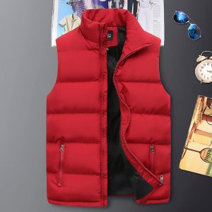 2020 Men's Jacket Thickened Warm Cotton Vest Men's Autumn and Winter Casual Plus Size Vest Sleeveless Cotton Jacket Shoulder