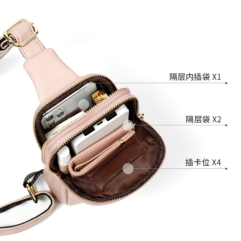 Yueqian Kai 2020 new PU women's bag fashion women's bag pu sports diagonal bag trendy ins ladies chest bag - Image 6