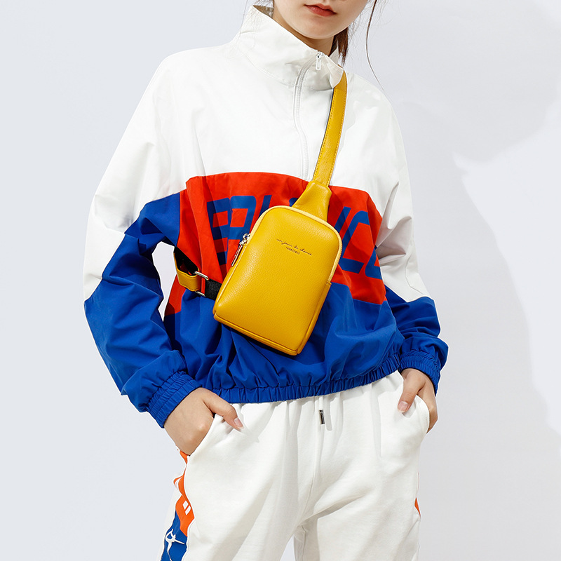 Yueqian Kai 2020 new PU women's bag fashion women's bag pu sports diagonal bag trendy ins ladies chest bag - Image 8