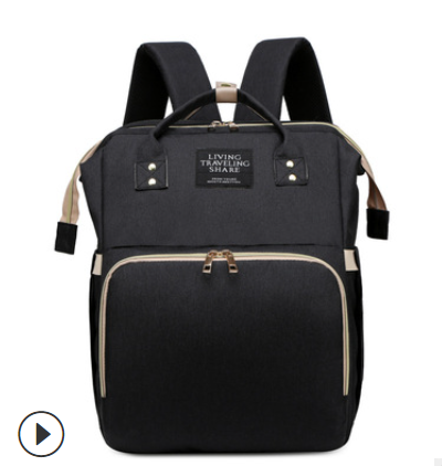 2020 New Portable Folding Crib Mummy Bag Outing Lightweight Large Capacity Leisure Double Shoulder Mother and Baby Backpack - Image 7