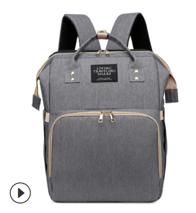 2020 New Portable Folding Crib Mummy Bag Outing Lightweight Large Capacity Leisure Double Shoulder Mother and Baby Backpack - Image 8