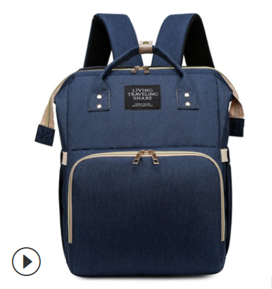 2020 New Portable Folding Crib Mummy Bag Outing Lightweight Large Capacity Leisure Double Shoulder Mother and Baby Backpack - Image 9