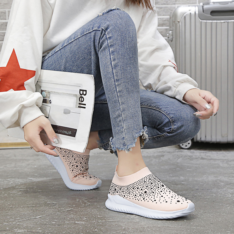 Foreign trade large size wish new women's mesh shoes women's shoes deep mouth low-heeled mesh sports casual shoes wholesale 43 yards