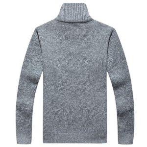 Men's Loose-Fit Stand-Collar Cardigan