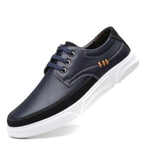 Manufacturers selling extra large size men's shoes casual leather shoes tide shoes Korean fashion trend wild board shoes color matching men's shoes