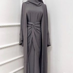 Three-Piece Dress and Coat Set