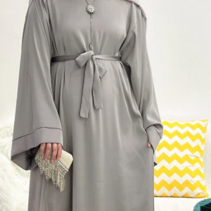 Round-Neck Lace-Up Dress