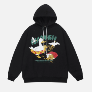 'Duck and Fries' Print Hoodie