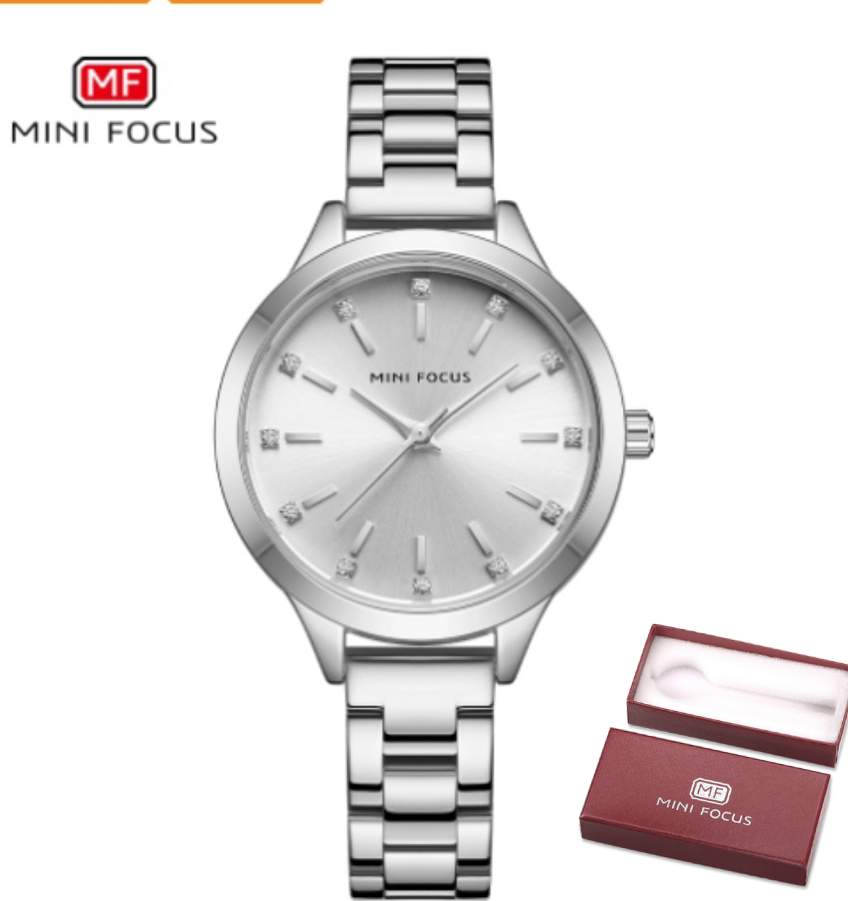 MINI FOCUS brand women's watch light luxury diamond women's watch simple steel belt waterproof women's watch MF0367L - Image 16