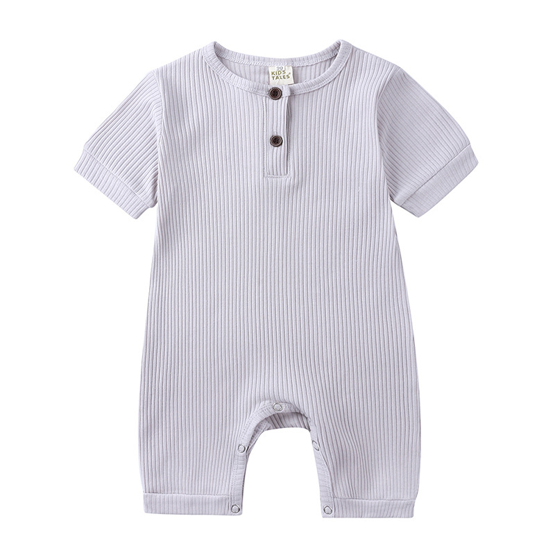 AliExpress hot style men's and women's baby clothes baby clothing summer solid color pit stripe baby short climbing jumpsuit on behalf of hair - Image 10