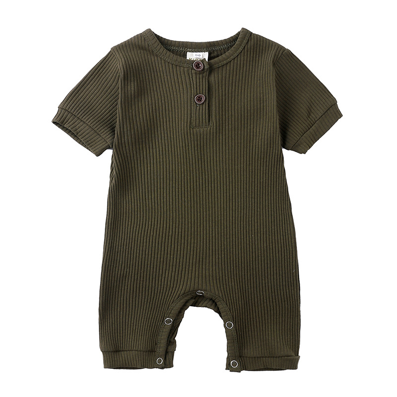 AliExpress hot style men's and women's baby clothes baby clothing summer solid color pit stripe baby short climbing jumpsuit on behalf of hair - Image 8