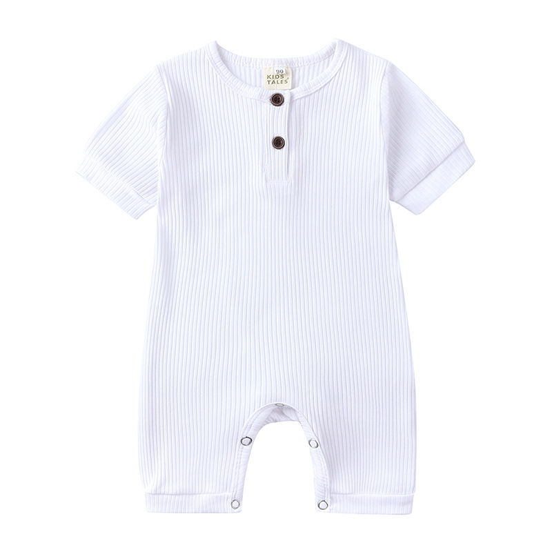 AliExpress hot style men's and women's baby clothes baby clothing summer solid color pit stripe baby short climbing jumpsuit on behalf of hair - Image 7