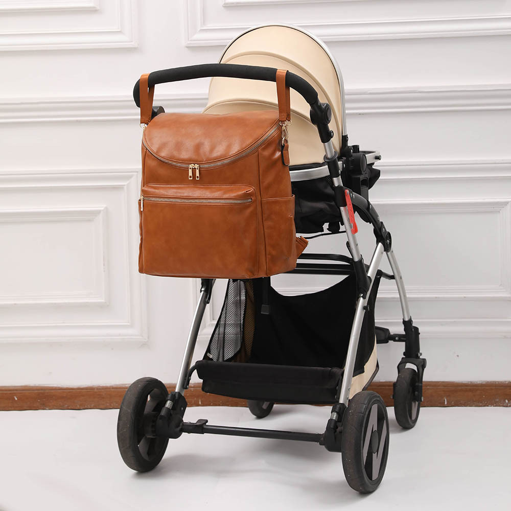 2020 new PU baby bag ready to be produced, the hot selling mom bag in Europe and America can be directly supplied and customized by the factory - Image 3