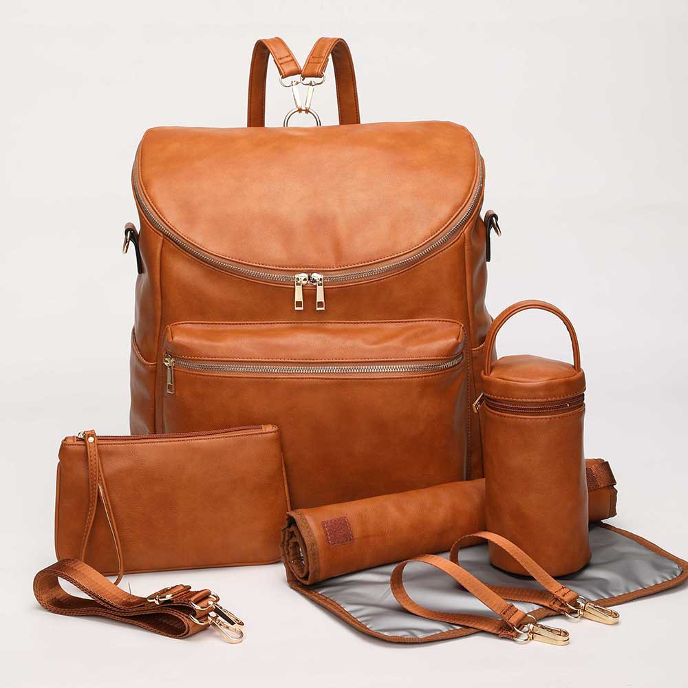 2020 new PU baby bag ready to be produced, the hot selling mom bag in Europe and America can be directly supplied and customized by the factory - Image 2