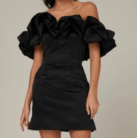 Amazon European and American fashion niche light luxury dress ruffled pleated temperament one-shoulder tube top hip dress - Image 6