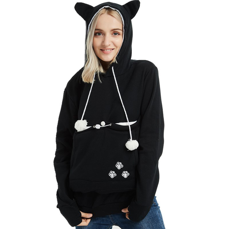 Cross-border popular hooded sweatshirts for women, loose European and American style, plus velvet pullover sweatshirts for women, autumn and winter large size jackets for women, autumn and winter - Image 3