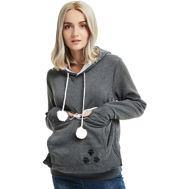 Cross-border popular hooded sweatshirts for women, loose European and American style, plus velvet pullover sweatshirts for women, autumn and winter large size jackets for women, autumn and winter