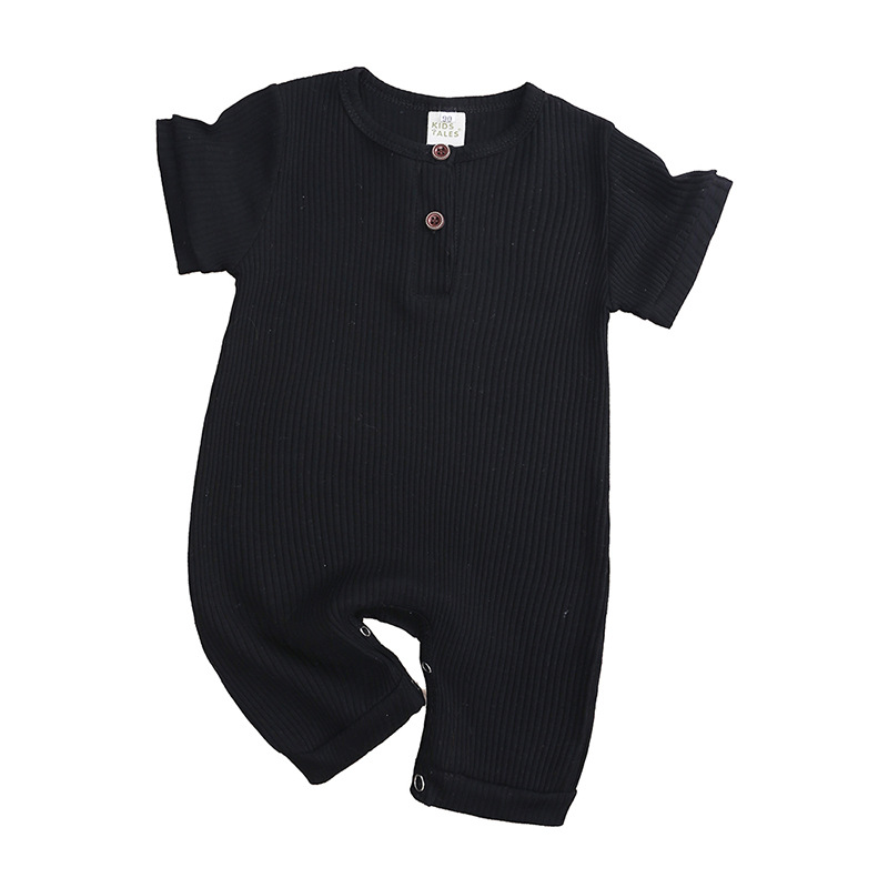 AliExpress hot style men's and women's baby clothes baby clothing summer solid color pit stripe baby short climbing jumpsuit on behalf of hair - Image 13
