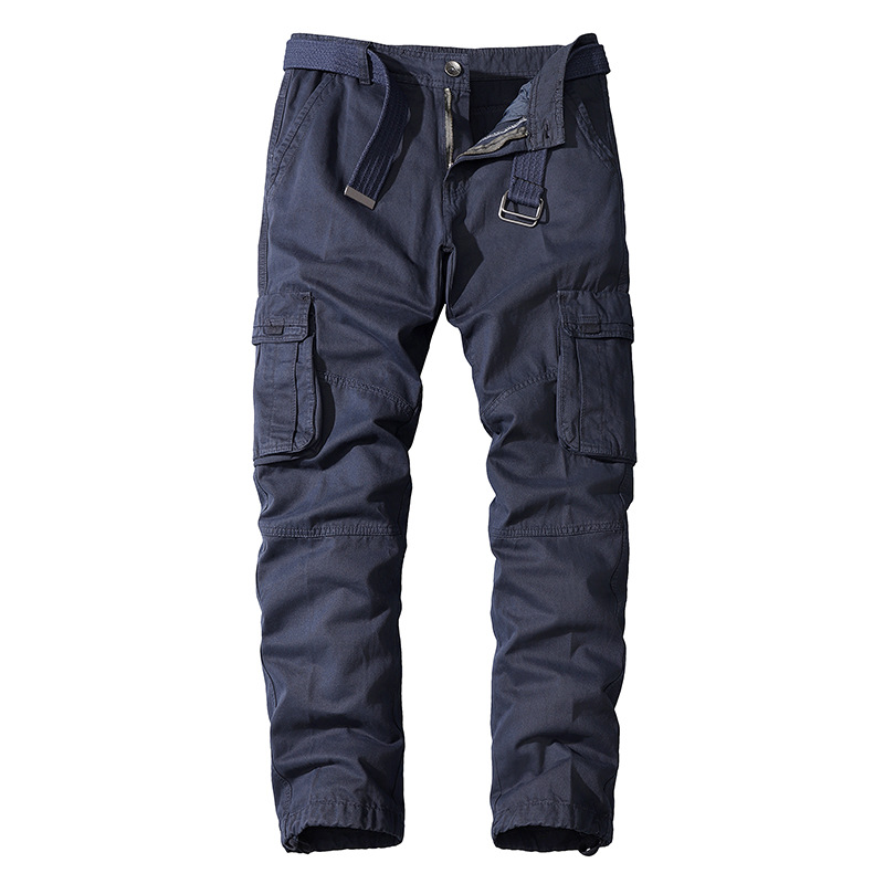 Men's casual pants, workwear, pure cotton workwear, straight sports trousers, autumn and winter men's casual multi-pocket pants, foreign trade trousers - Image 4