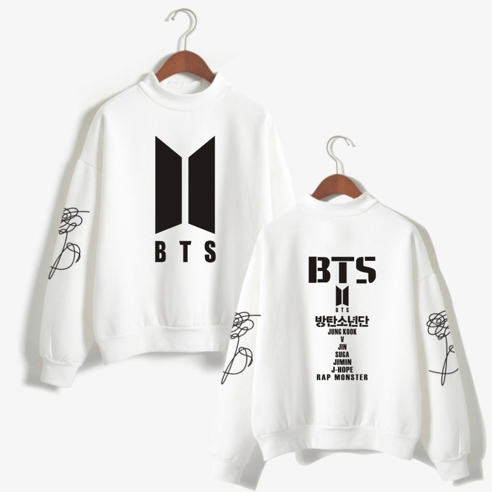 Team love yourself turtleneck round neck autumn and winter sweater street men's clothing - Image 26