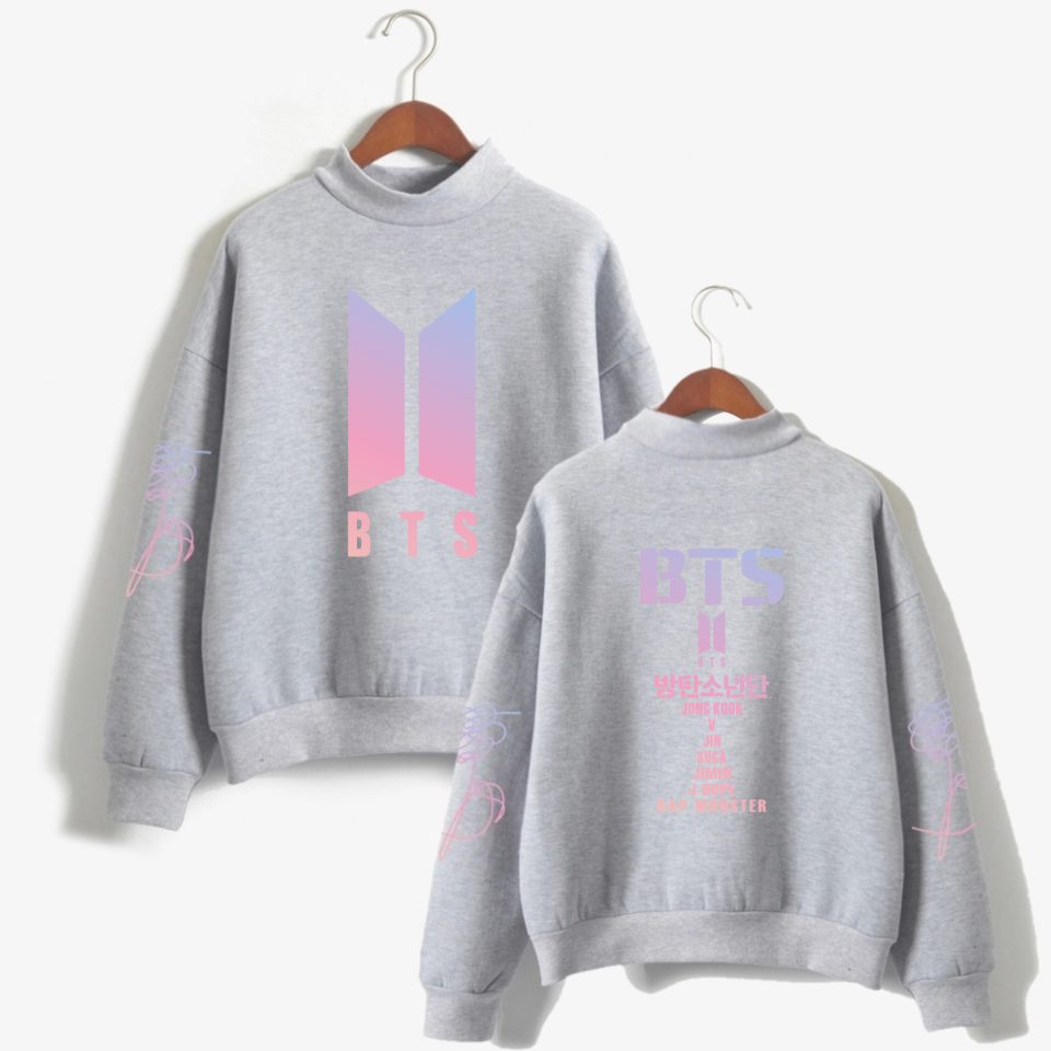 Team love yourself turtleneck round neck autumn and winter sweater street men's clothing - Image 24