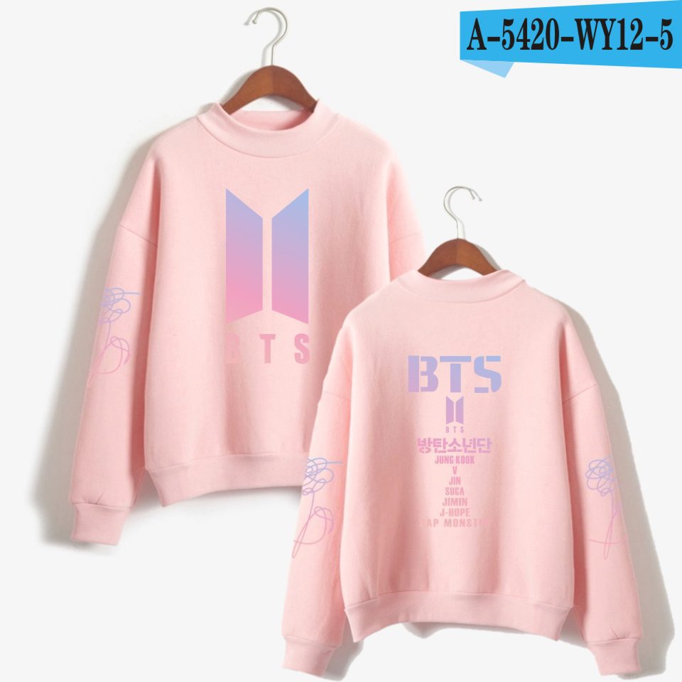 Team love yourself turtleneck round neck autumn and winter sweater street men's clothing - Image 4