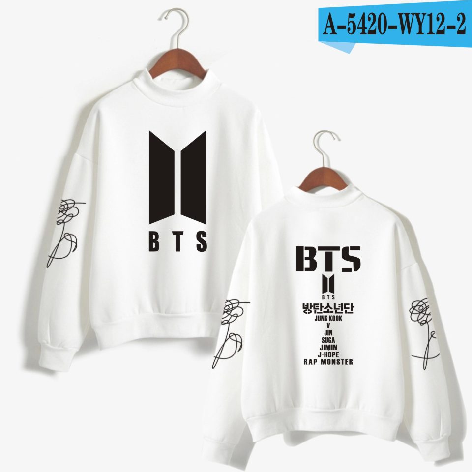 Team love yourself turtleneck round neck autumn and winter sweater street men's clothing - Image 13