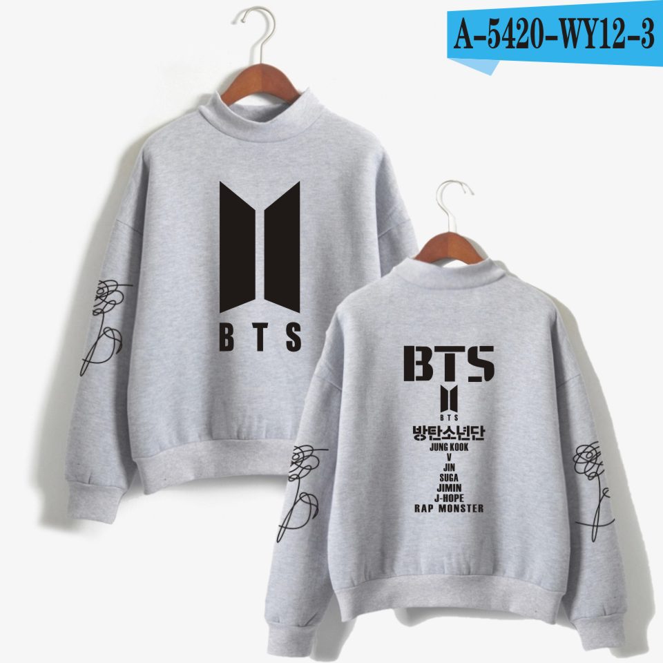 Team love yourself turtleneck round neck autumn and winter sweater street men's clothing - Image 17
