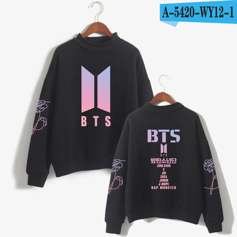 Team love yourself turtleneck round neck autumn and winter sweater street men's clothing - Image 14