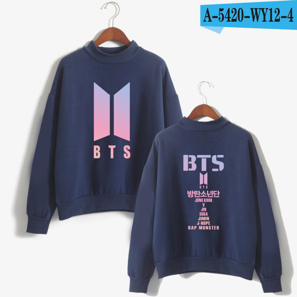 Team love yourself turtleneck round neck autumn and winter sweater street men's clothing - Image 20