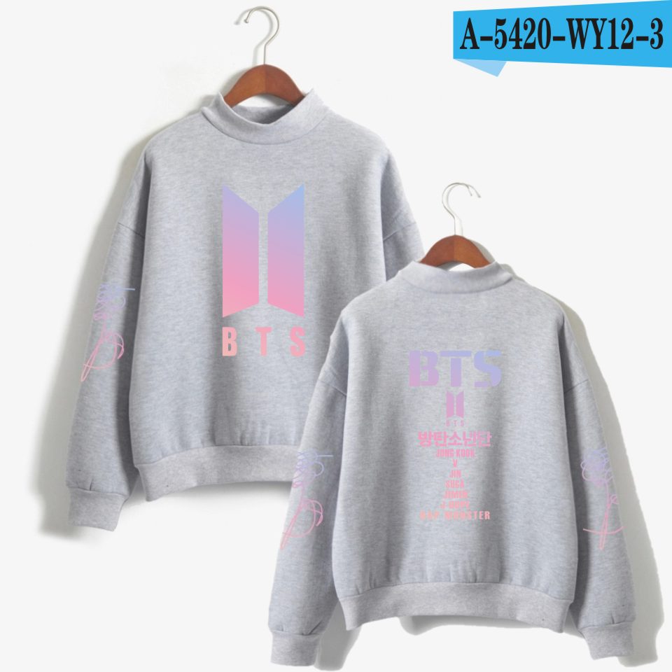 Team love yourself turtleneck round neck autumn and winter sweater street men's clothing - Image 8