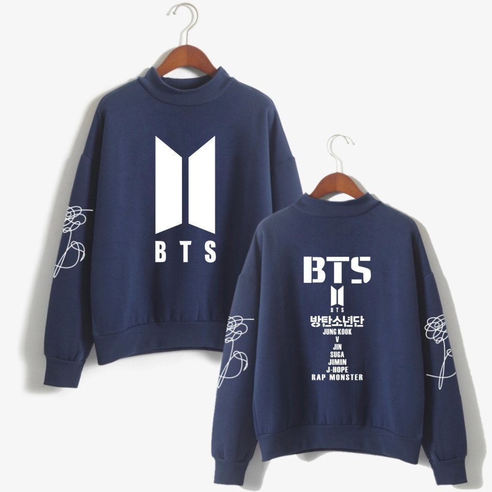 Team love yourself turtleneck round neck autumn and winter sweater street men's clothing - Image 15