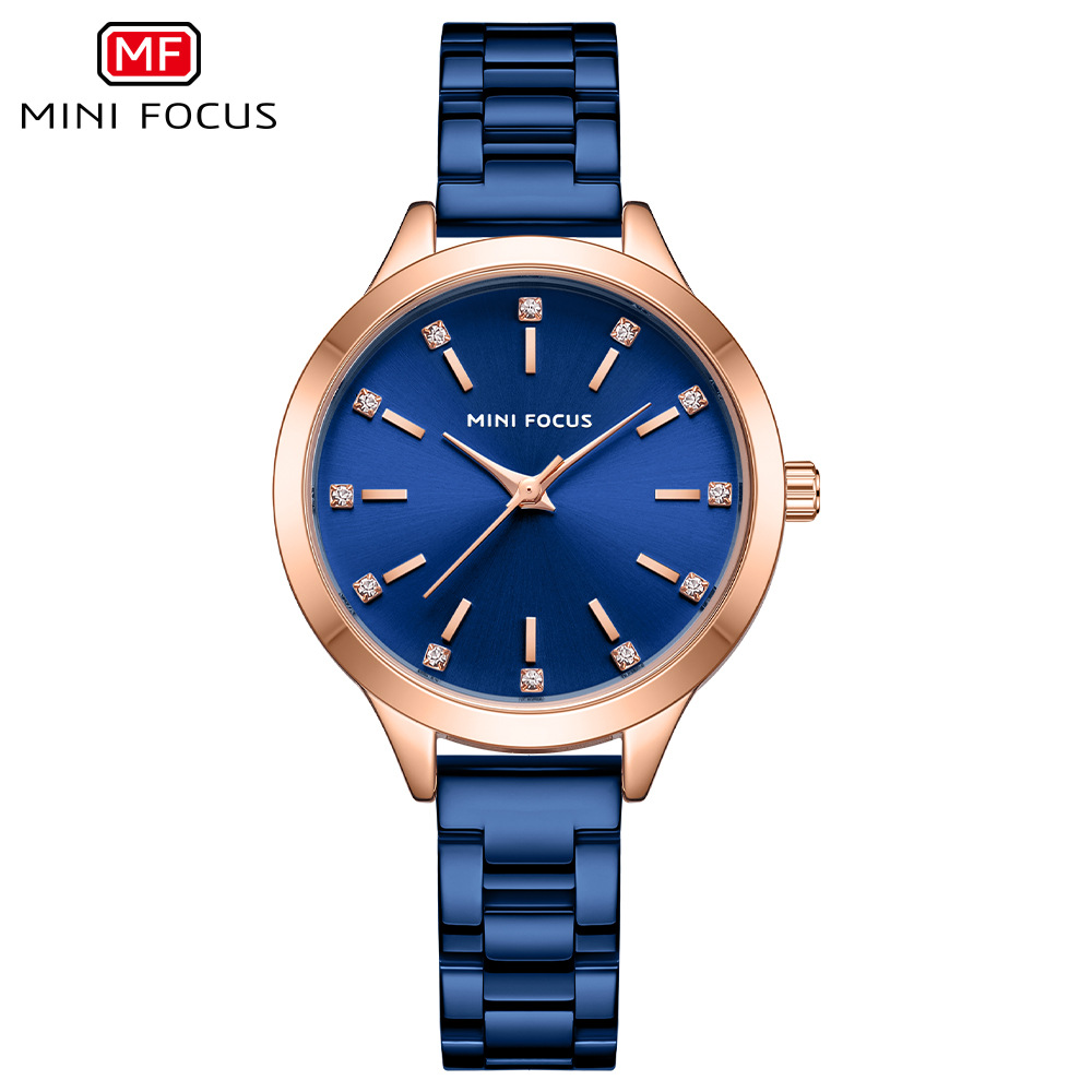 MINI FOCUS brand women's watch light luxury diamond women's watch simple steel belt waterproof women's watch MF0367L - Image 9