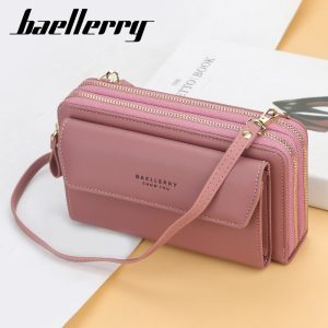 Ms. baellerry messenger bag Korean summer fashion shoulder bag wild large-capacity double zipper mobile phone bag
