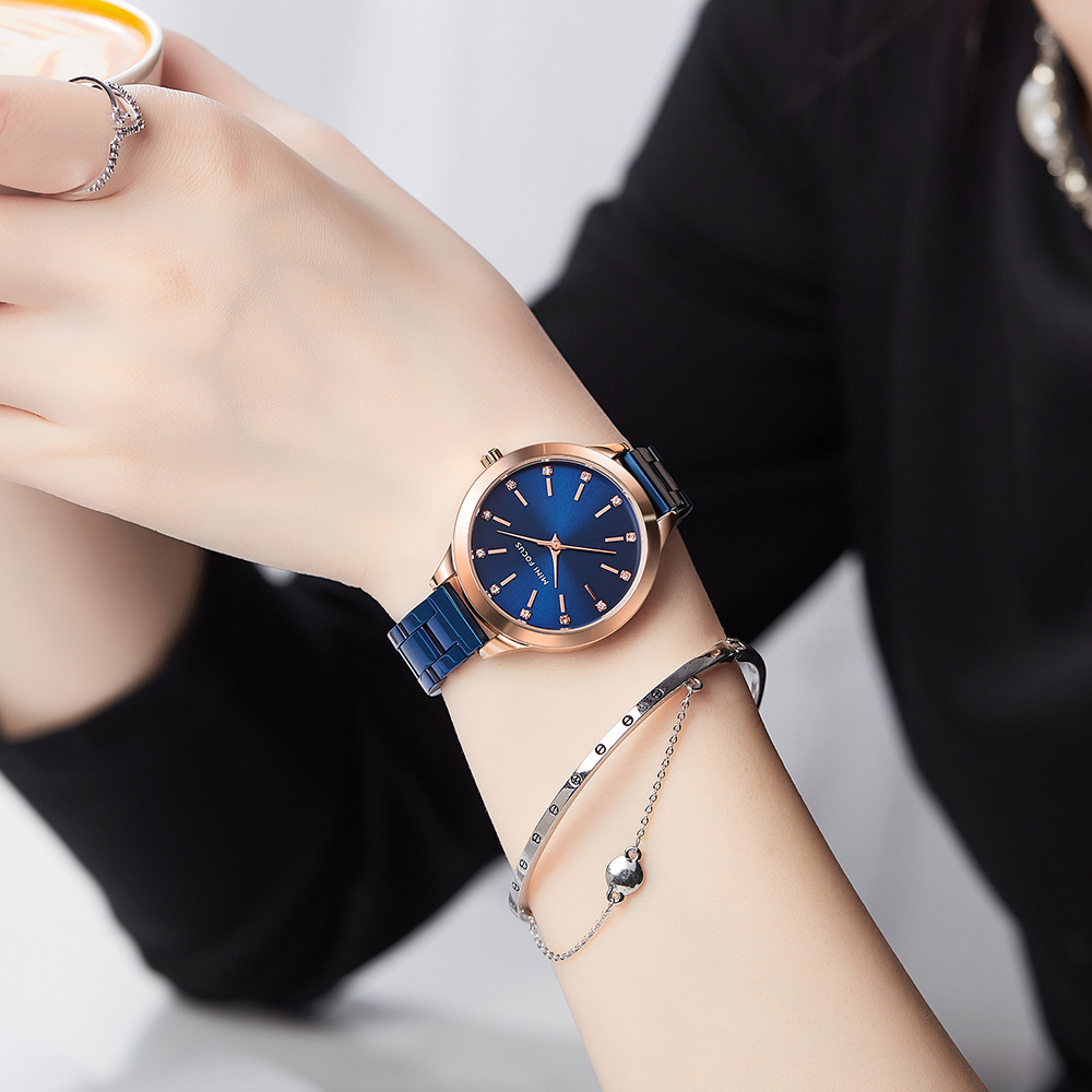 MINI FOCUS brand women's watch light luxury diamond women's watch simple steel belt waterproof women's watch MF0367L - Image 7