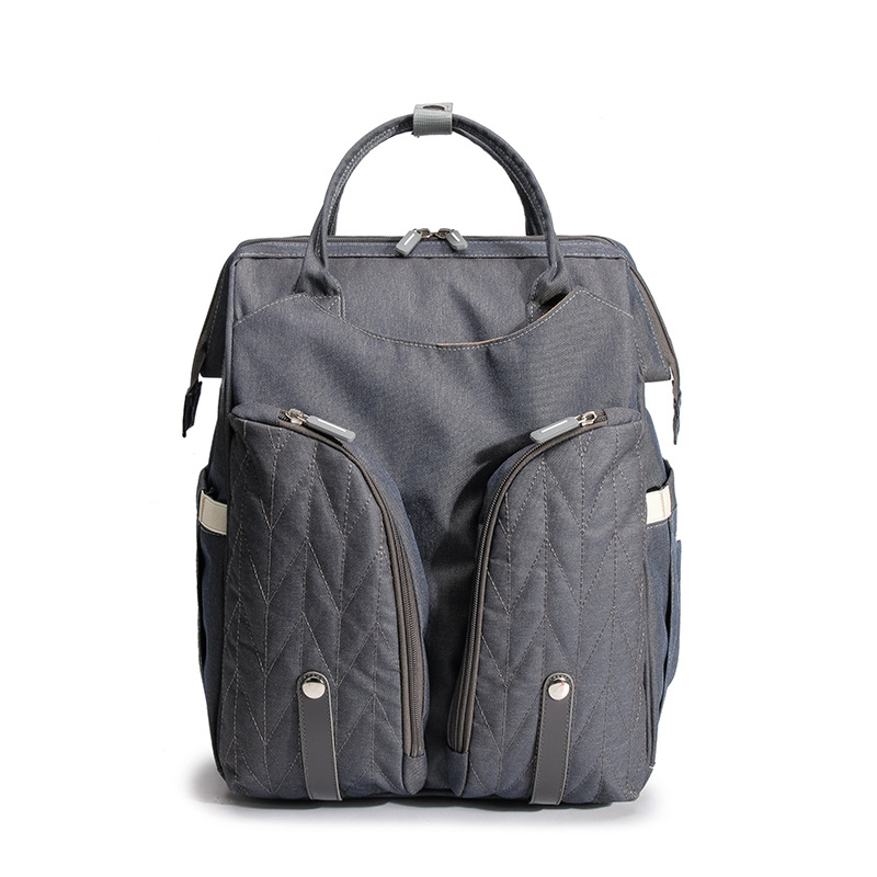 Folding baby crib bag Multifunctional fashionable mother and baby bag Large-capacity double shoulder mother backpack Diaper bag - Image 12