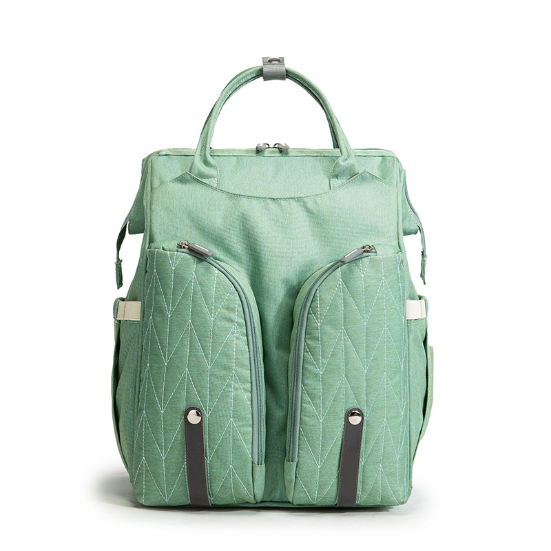Folding baby crib bag Multifunctional fashionable mother and baby bag Large-capacity double shoulder mother backpack Diaper bag - Image 11