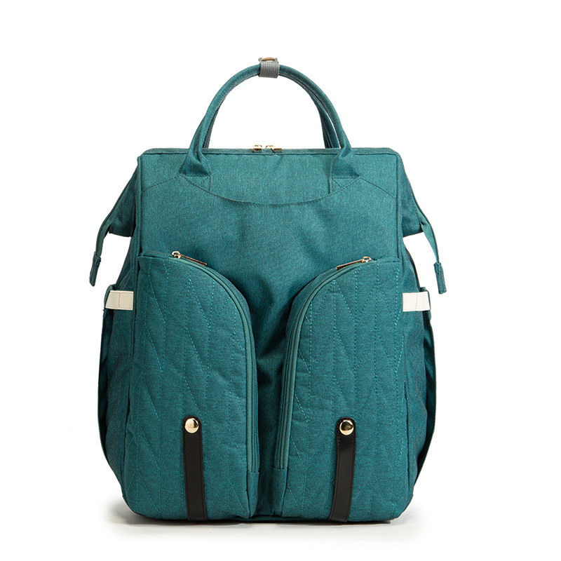 Folding baby crib bag Multifunctional fashionable mother and baby bag Large-capacity double shoulder mother backpack Diaper bag - Image 10