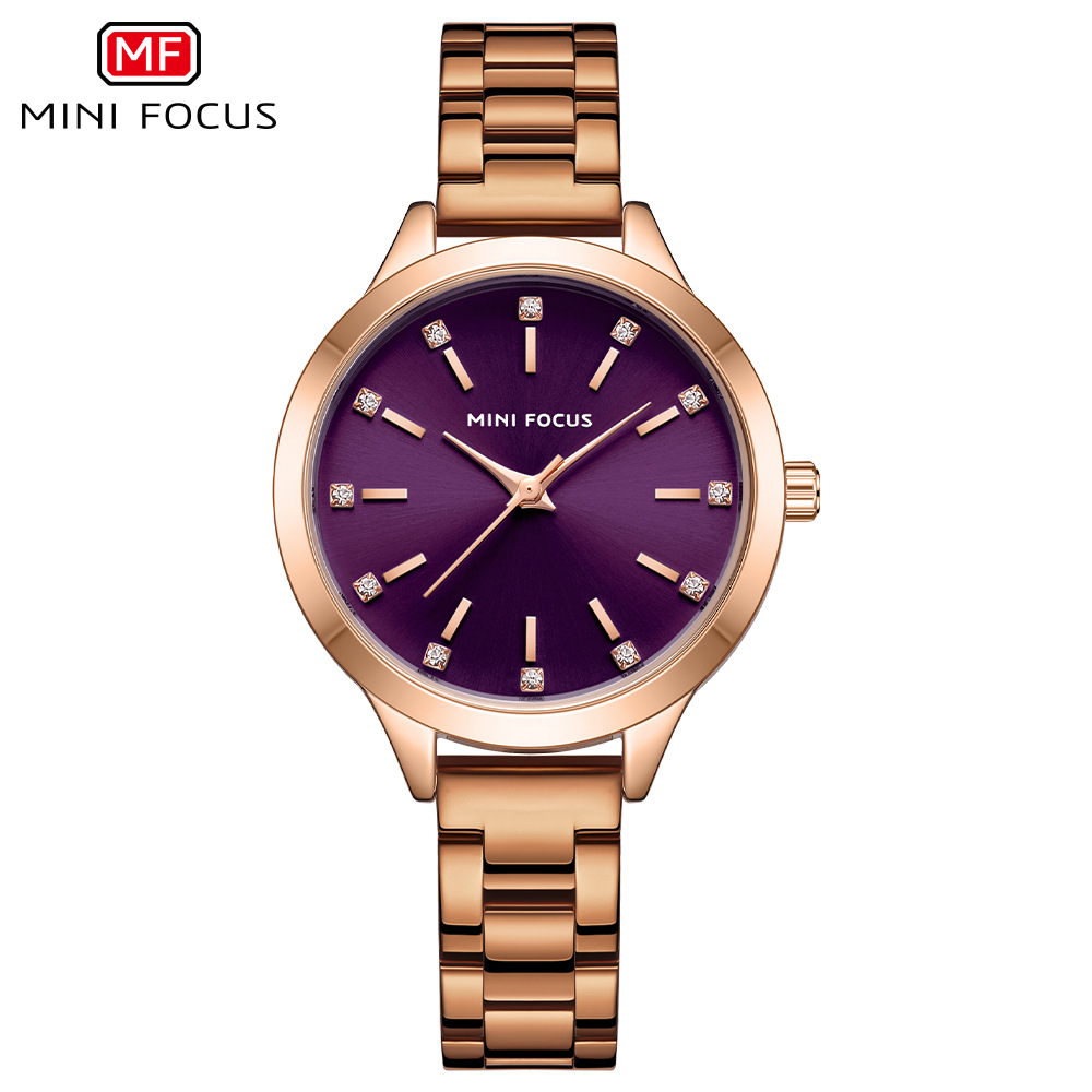 MINI FOCUS brand women's watch light luxury diamond women's watch simple steel belt waterproof women's watch MF0367L - Image 8