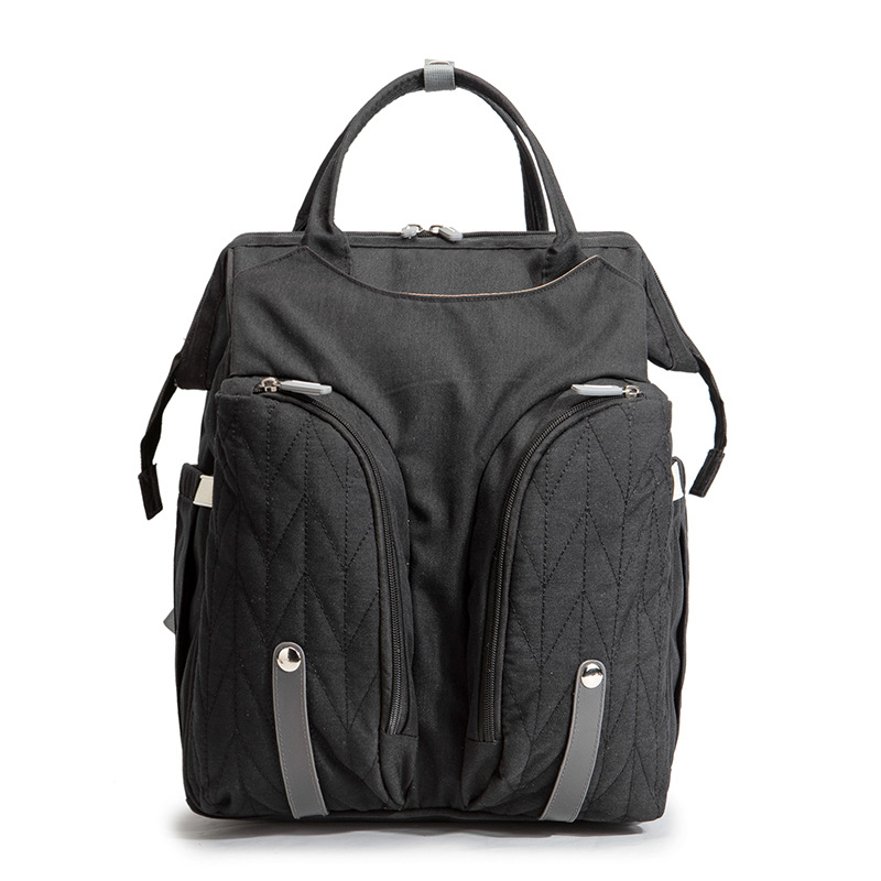Folding baby crib bag Multifunctional fashionable mother and baby bag Large-capacity double shoulder mother backpack Diaper bag - Image 13
