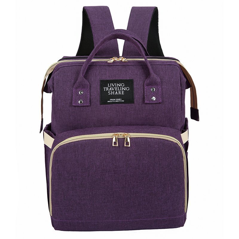 2020 New Portable Folding Crib Mummy Bag Outing Lightweight Large Capacity Leisure Double Shoulder Mother and Baby Backpack - Image 3