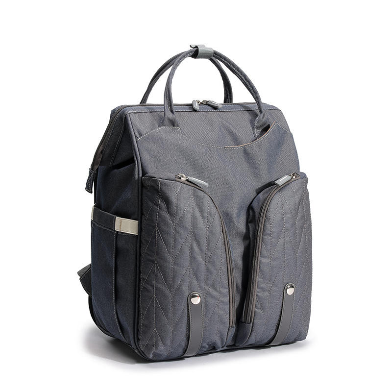 Folding baby crib bag Multifunctional fashionable mother and baby bag Large-capacity double shoulder mother backpack Diaper bag - Image 4